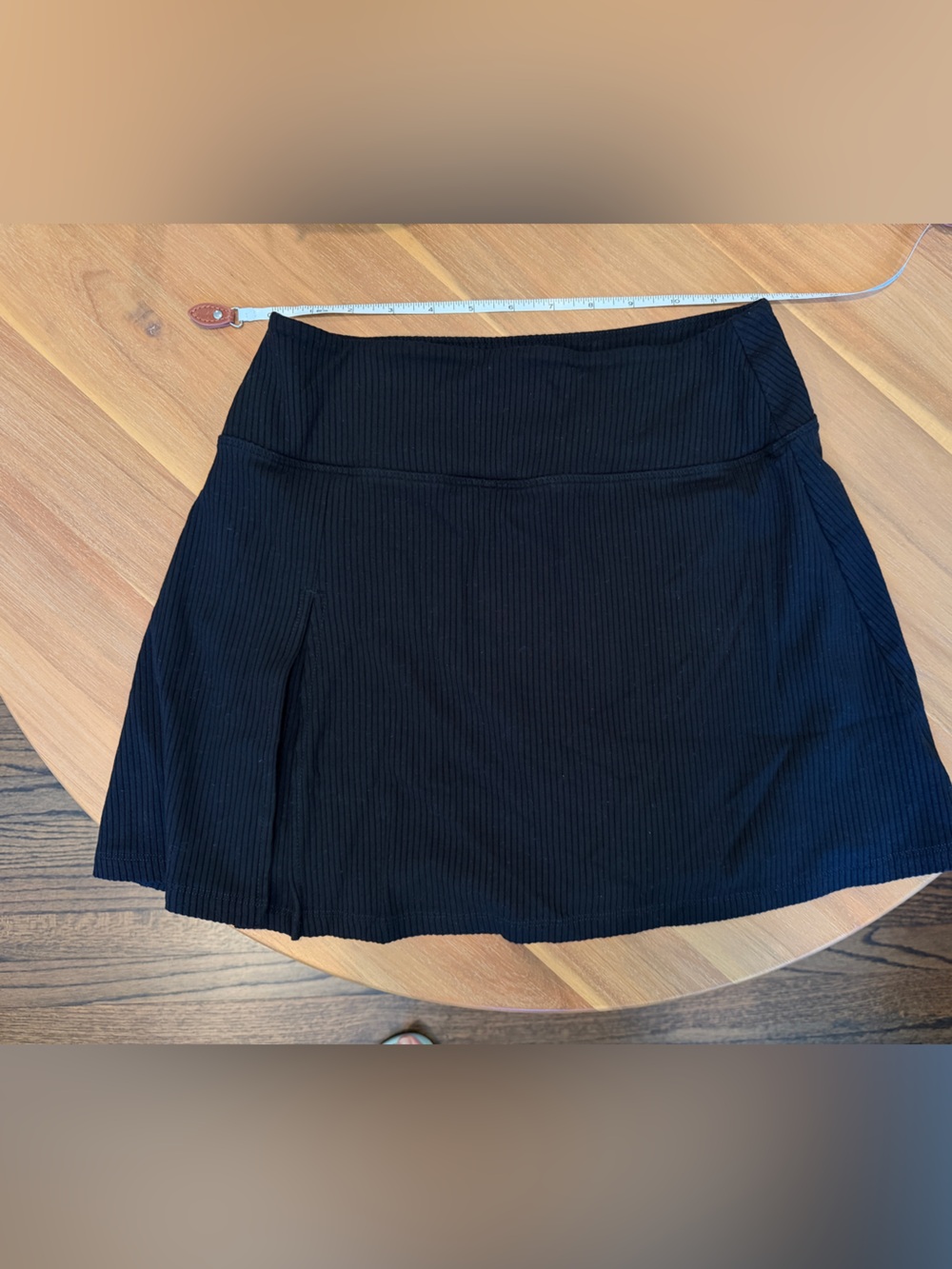 Year of Ours Black Ribbed Mini Skort